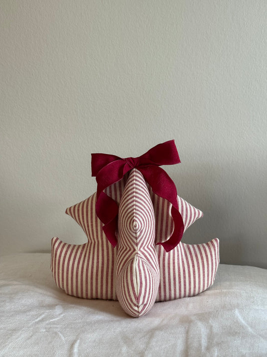 Håndlavet juletræ, rødstribet