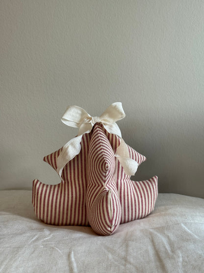 Håndlavet juletræ, rødstribet